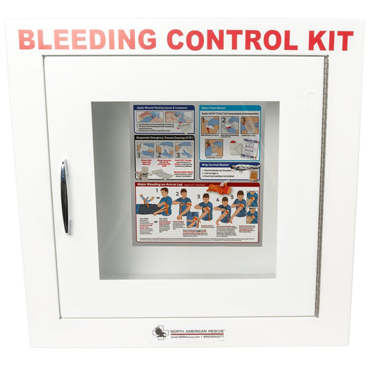 Public Access Bleeding Control Metal Semi-Recessed Wall Case