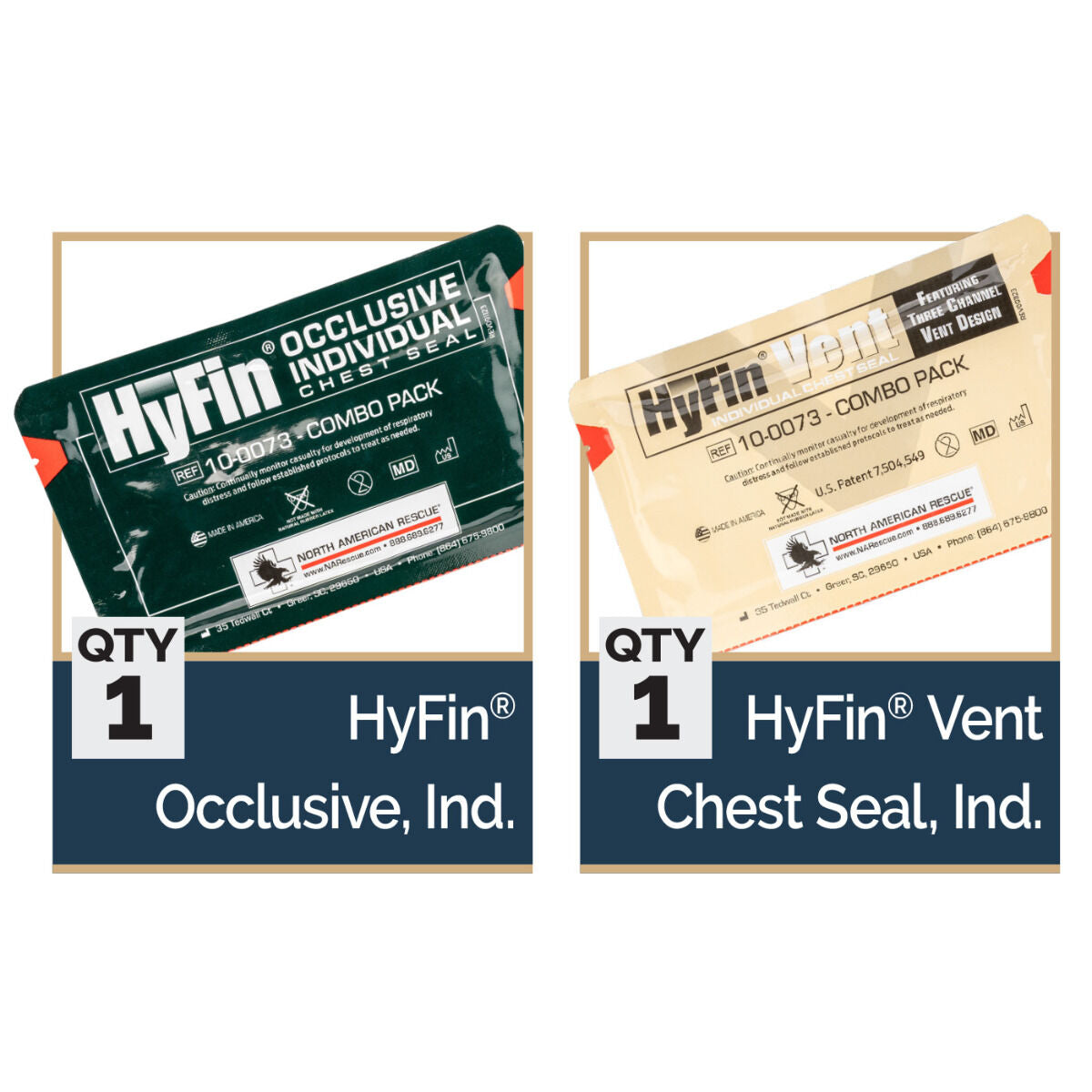 HyFin Chest Seal Dressing - Combo Pack