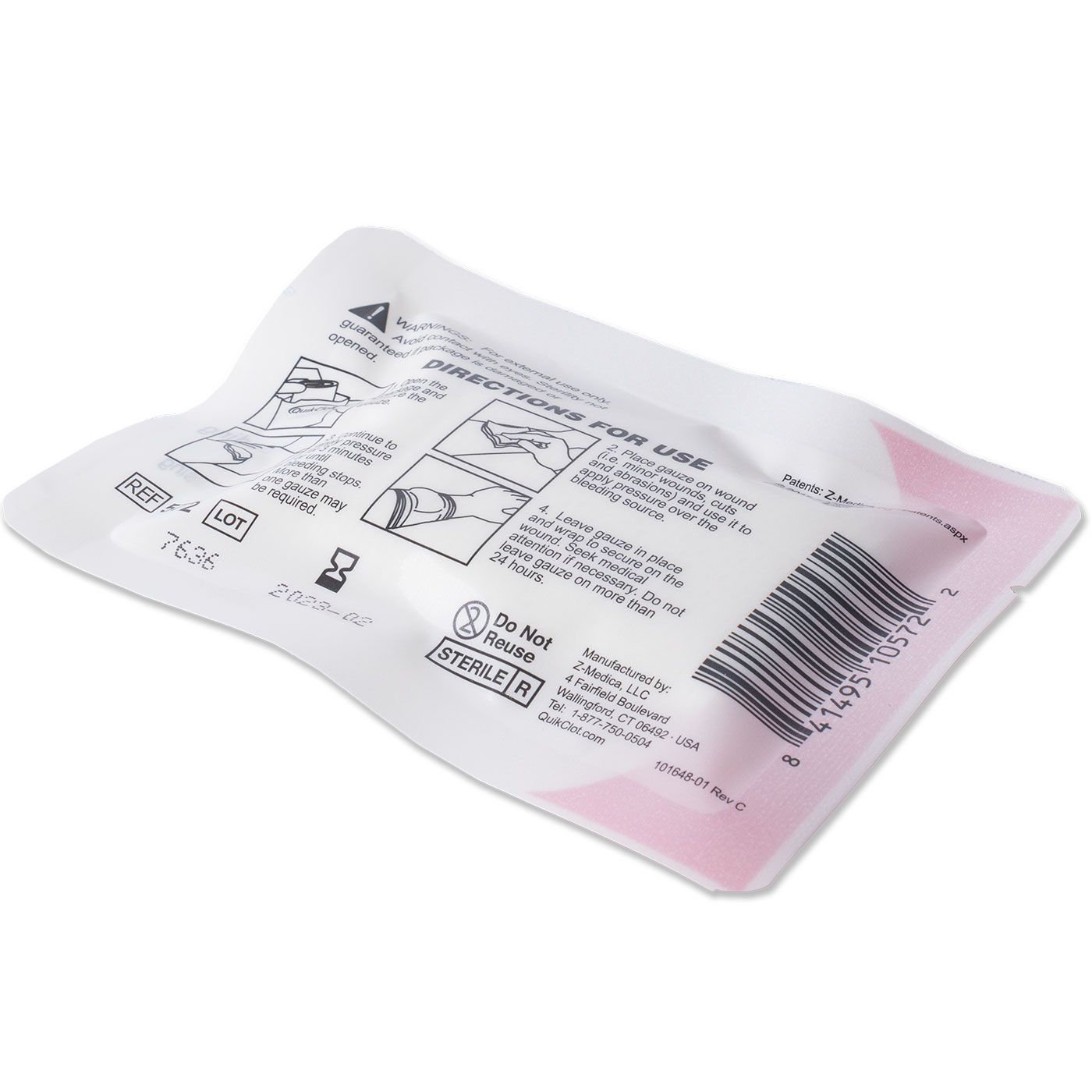 QuikClot Bleeding Control Roll Dressing - 3 in. x 4 ft