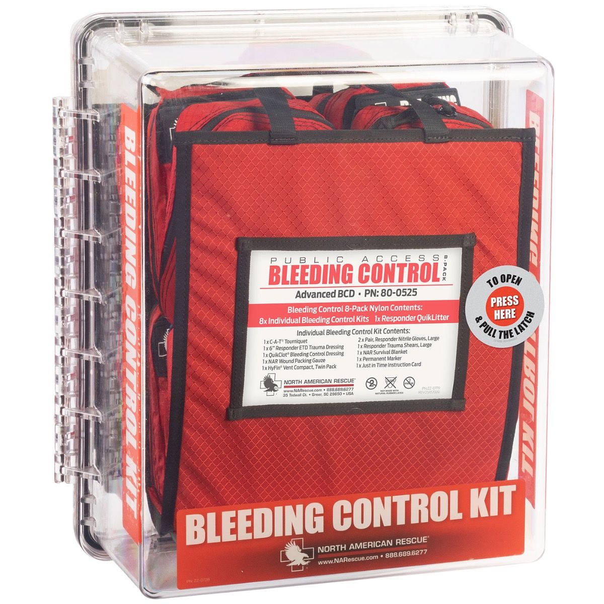 Public Access Bleeding Control Stations - 8-Pack Nylon