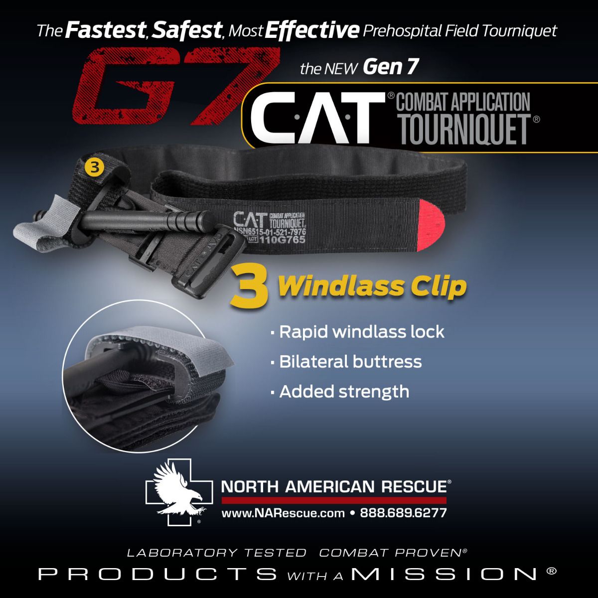 North American Rescue Combat Application Tourniquet (CAT) Gen 7