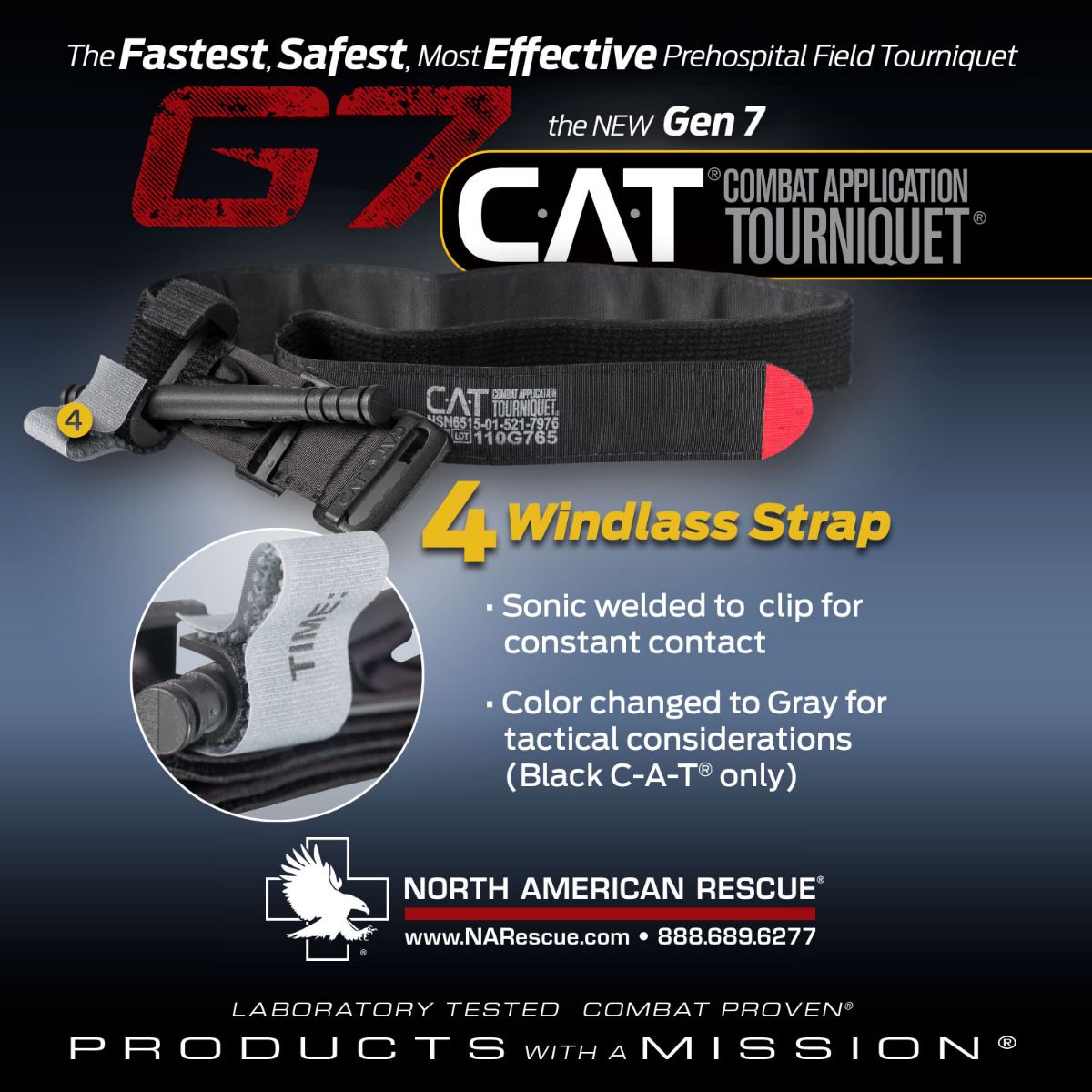 North American Rescue Combat Application Tourniquet (CAT) Gen 7