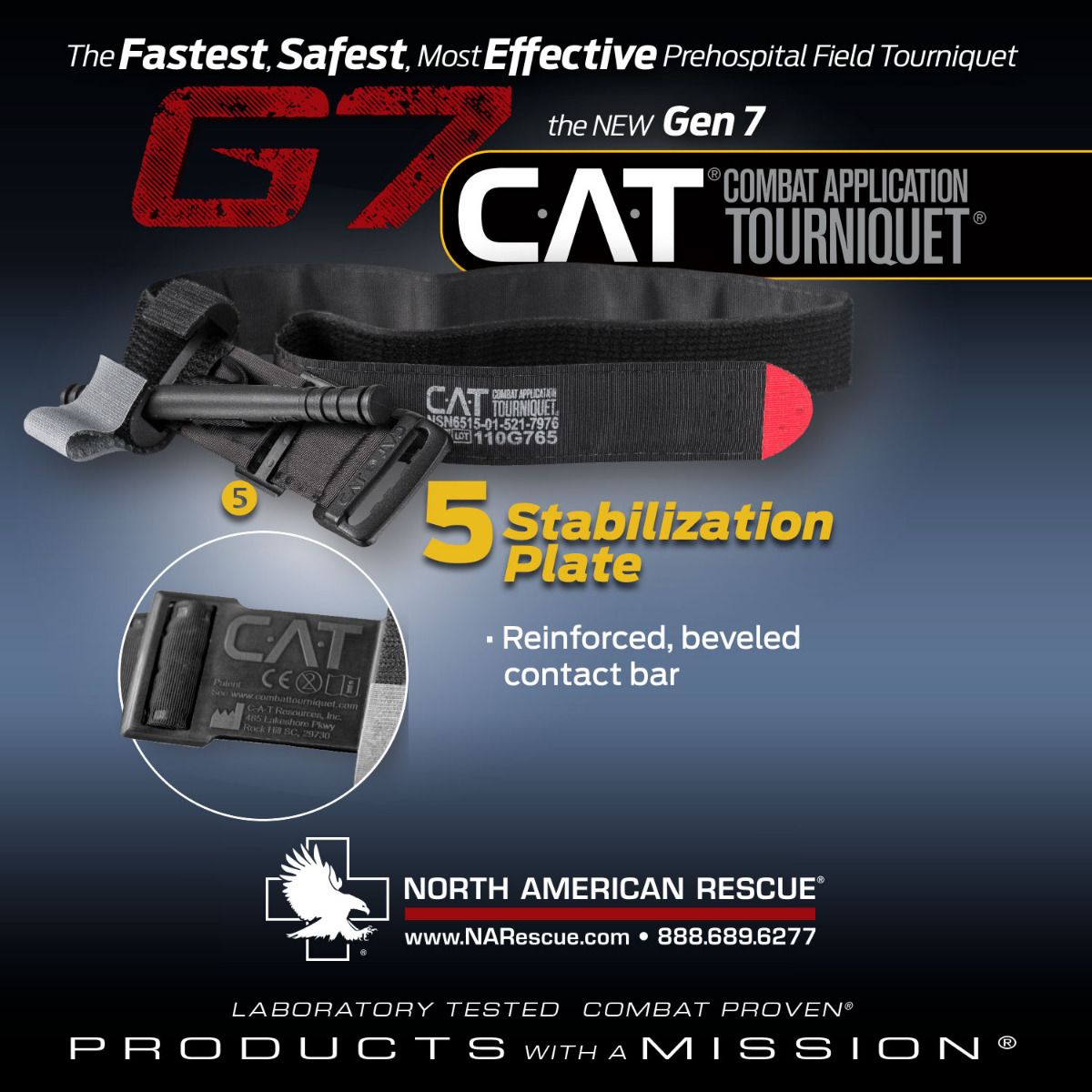 North American Rescue Combat Application Tourniquet (CAT) Gen 7