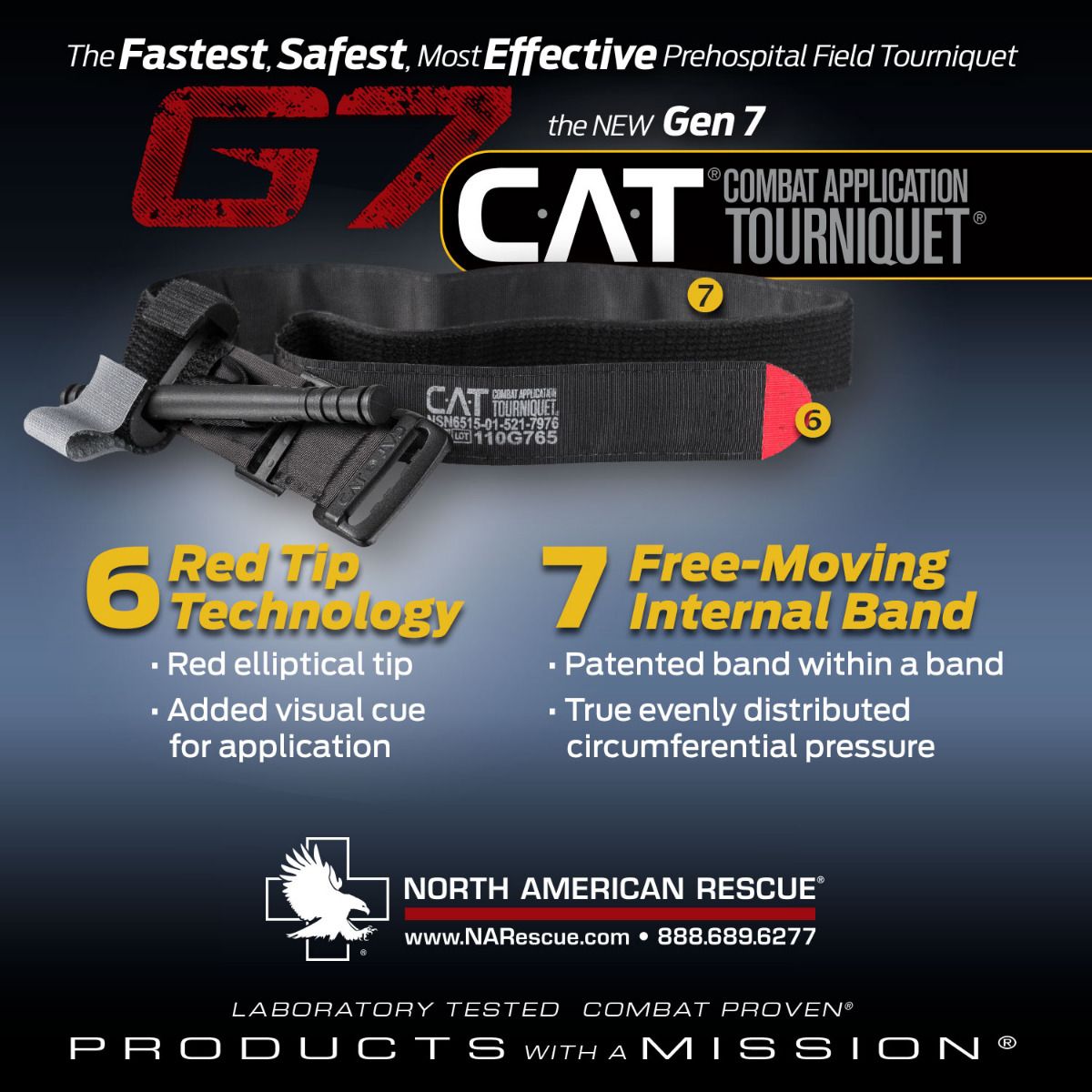 North American Rescue Combat Application Tourniquet (CAT) Gen 7