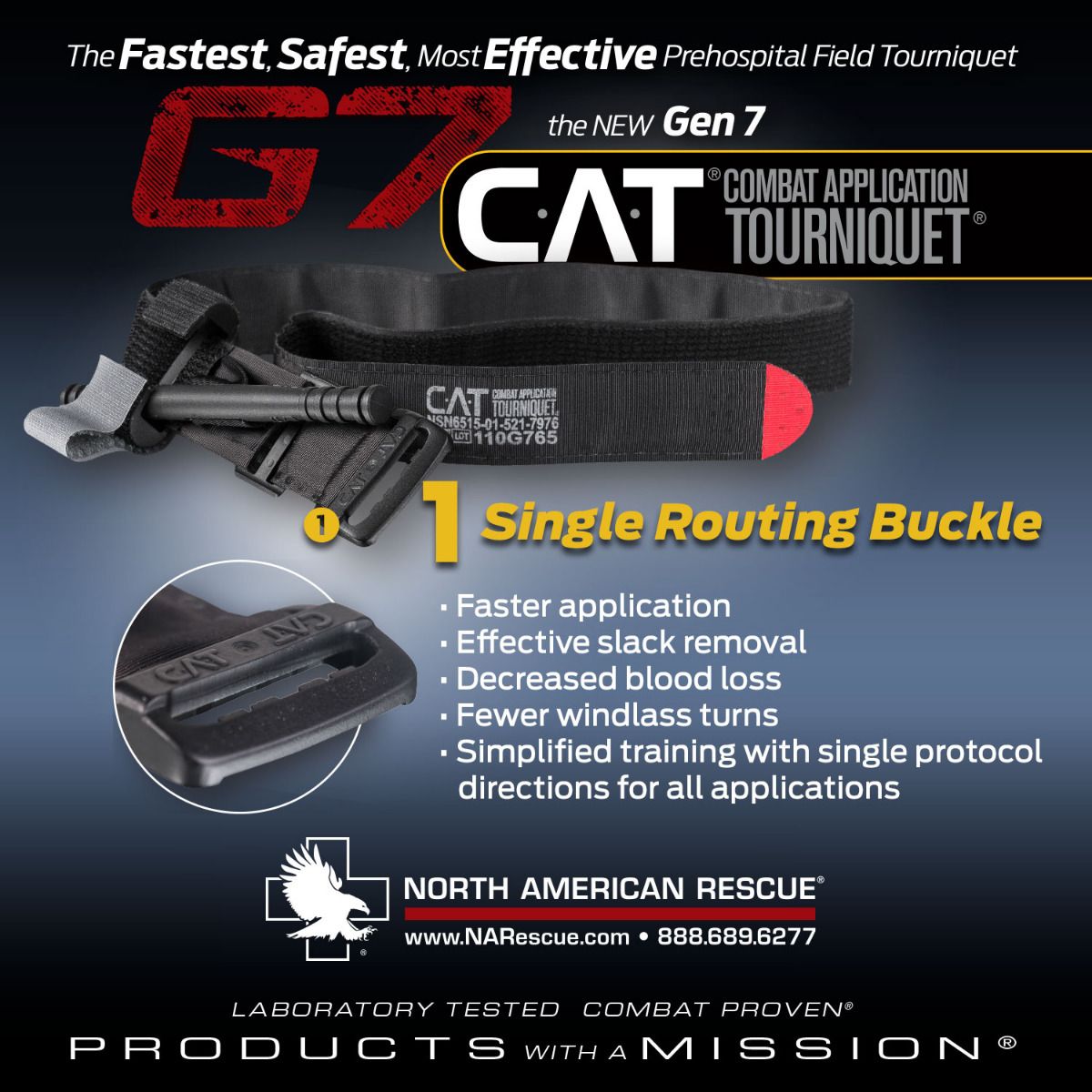 North American Rescue Combat Application Tourniquet (CAT) Gen 7