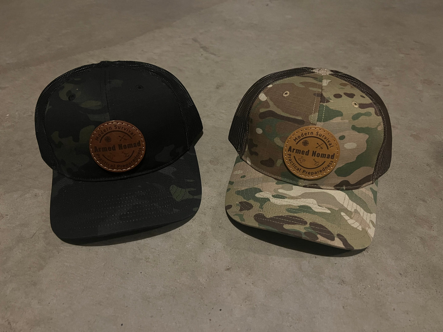 Multicam Leather Patch Trucker Hat - Richardson 862