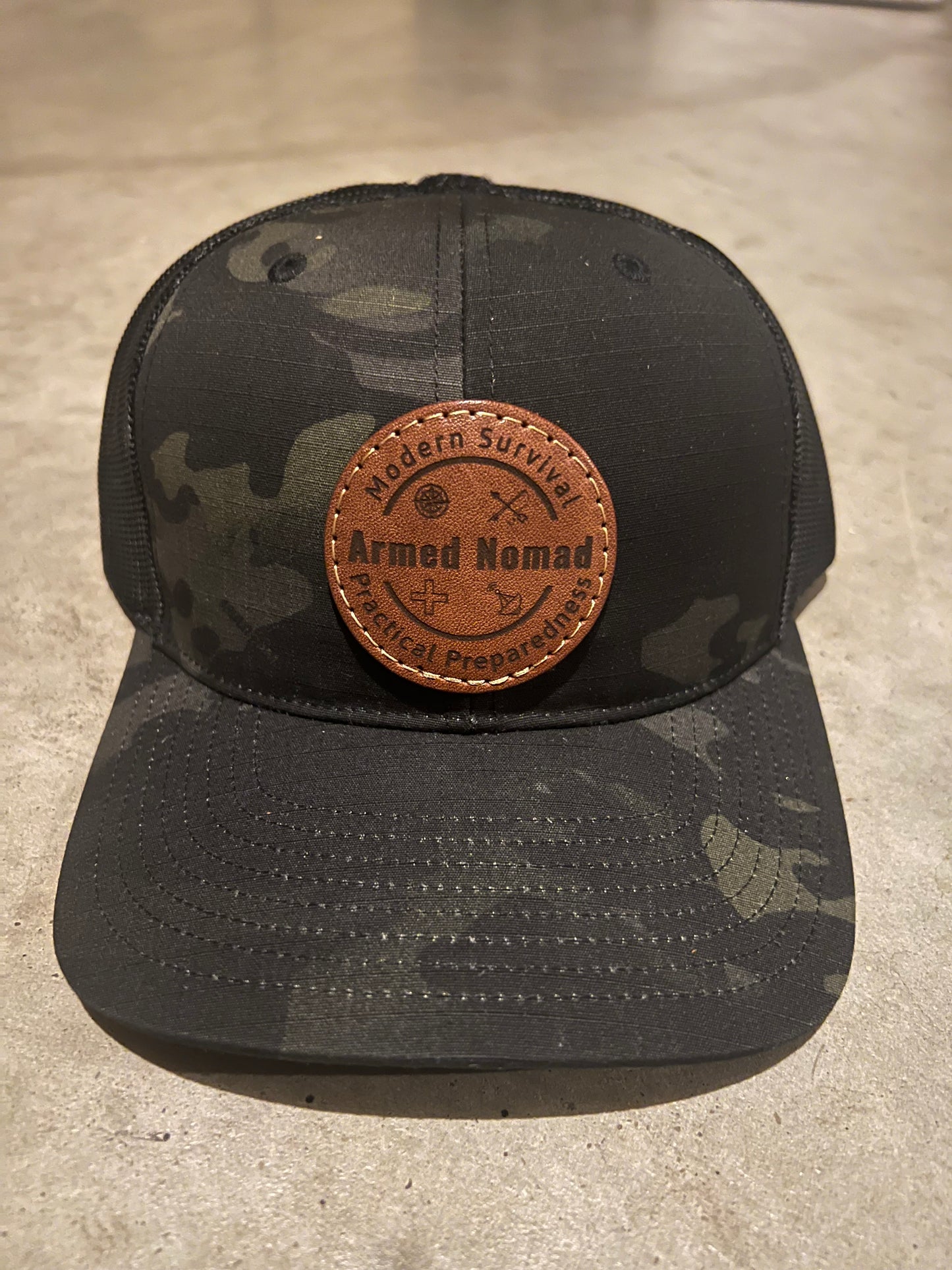 Multicam Leather Patch Trucker Hat - Richardson 862