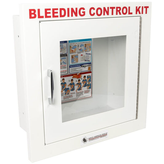 Public Access Bleeding Control Metal Semi-Recessed Wall Case