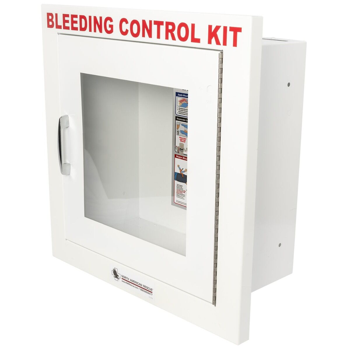 Public Access Bleeding Control Metal Semi-Recessed Wall Case