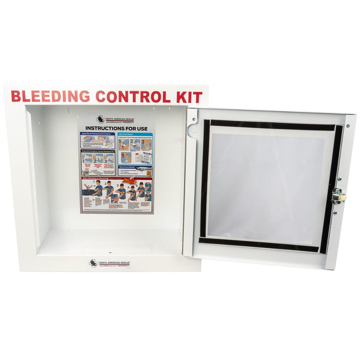 Public Access Bleeding Control Metal Semi-Recessed Wall Case